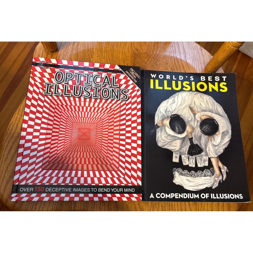 Optical Illusions Book Bundle Scholastic Worlds Best Illusions 3D Glasses 2pc